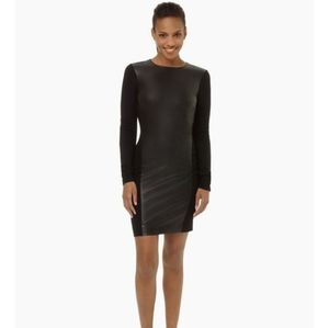 Wilfred Royan patent leather bodycon dress MAROON